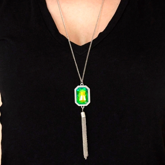 3PCS Green Set: Necklace, Bracelet & Earrings *New* - Picture 4 of 17